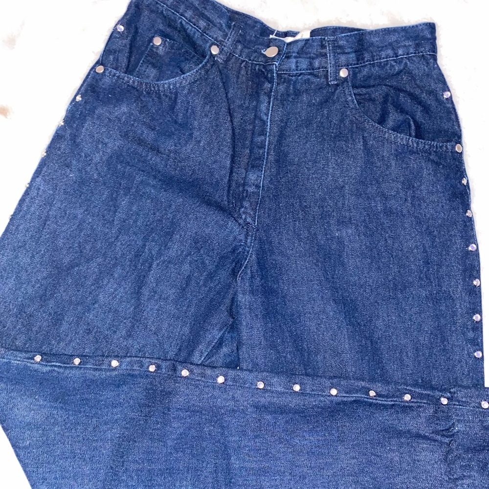 RHINESTONE mom jeans
